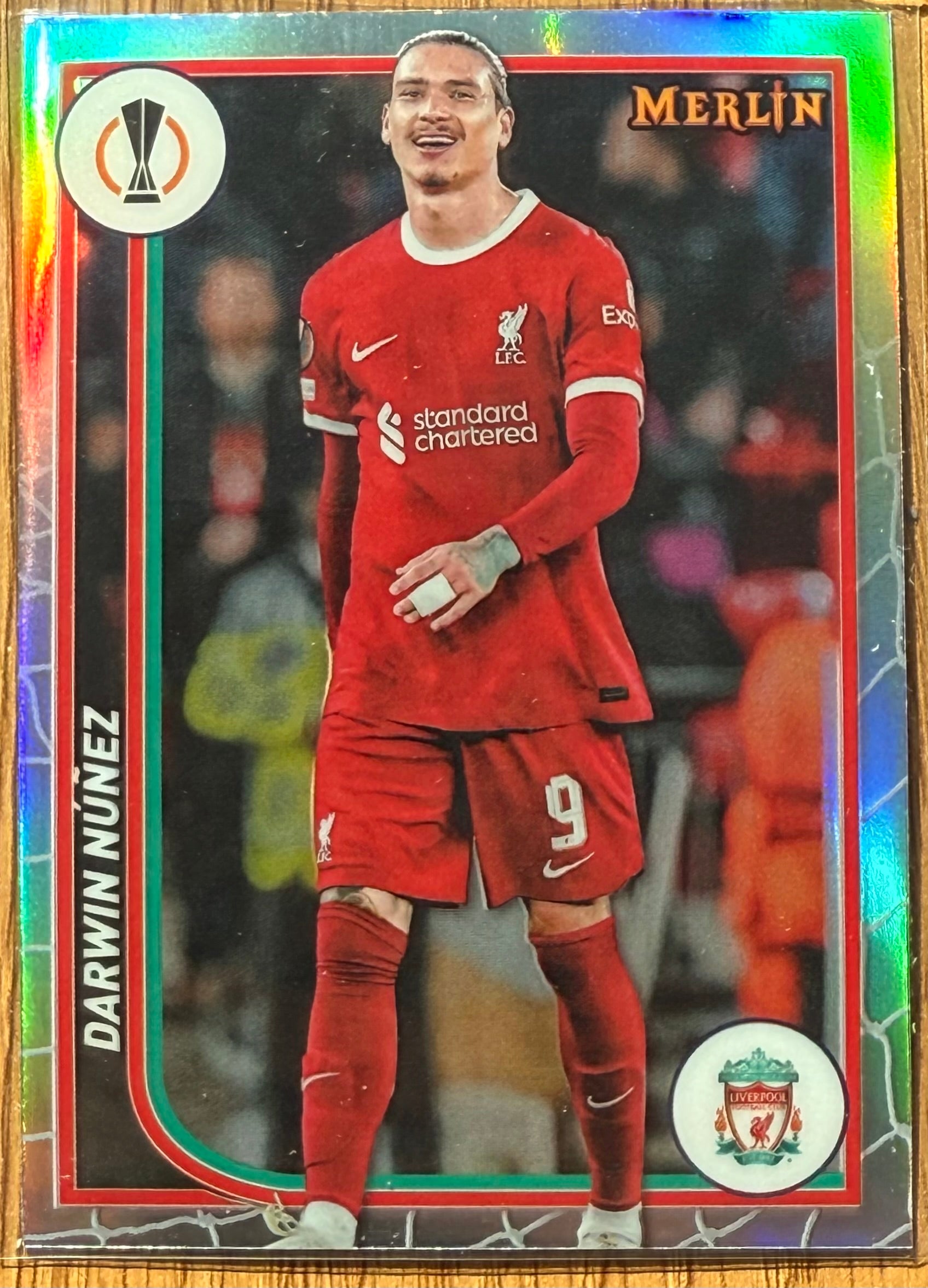 Darwin Núñez – Liverpool FC – Topps Merlin 2024 – Refractor – Europa League Edition