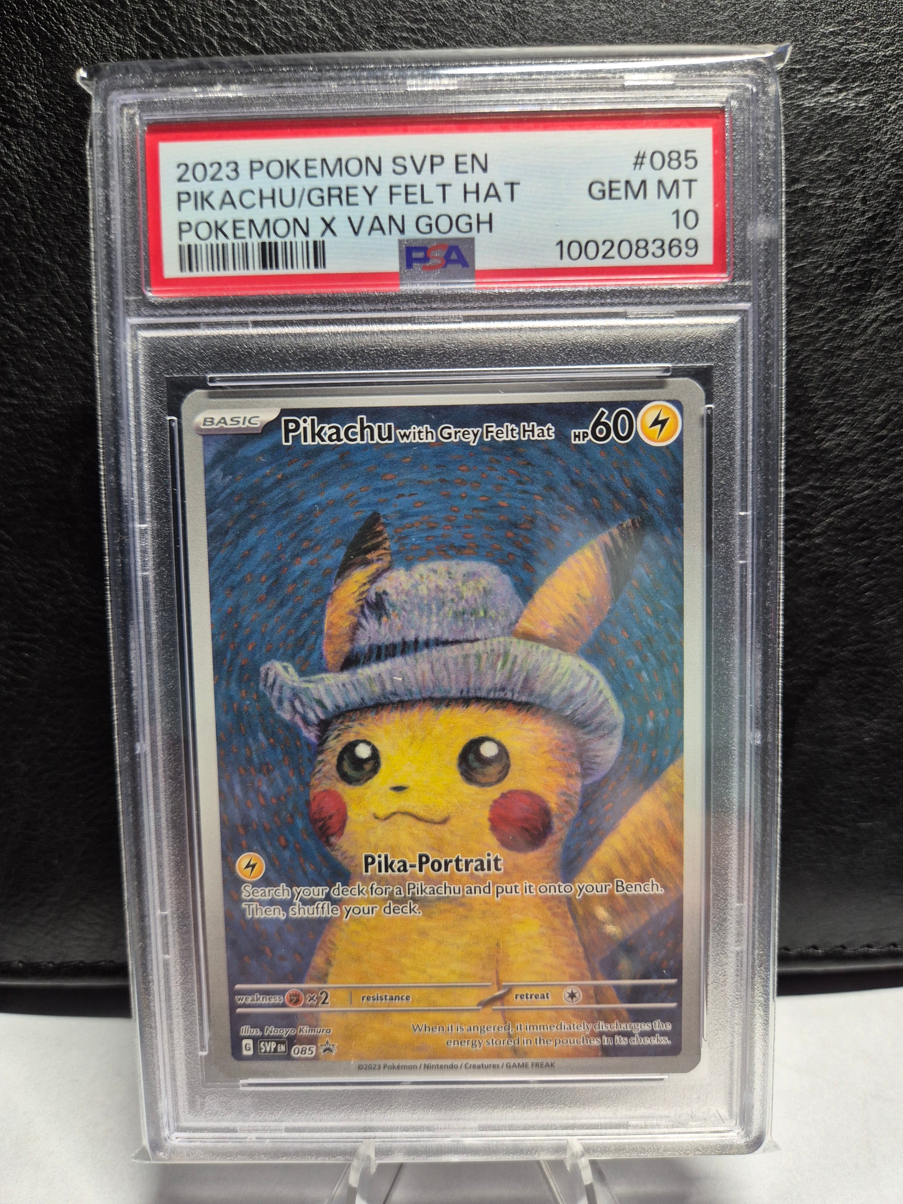 Pikachu - Grey Felt Hat PSA 10