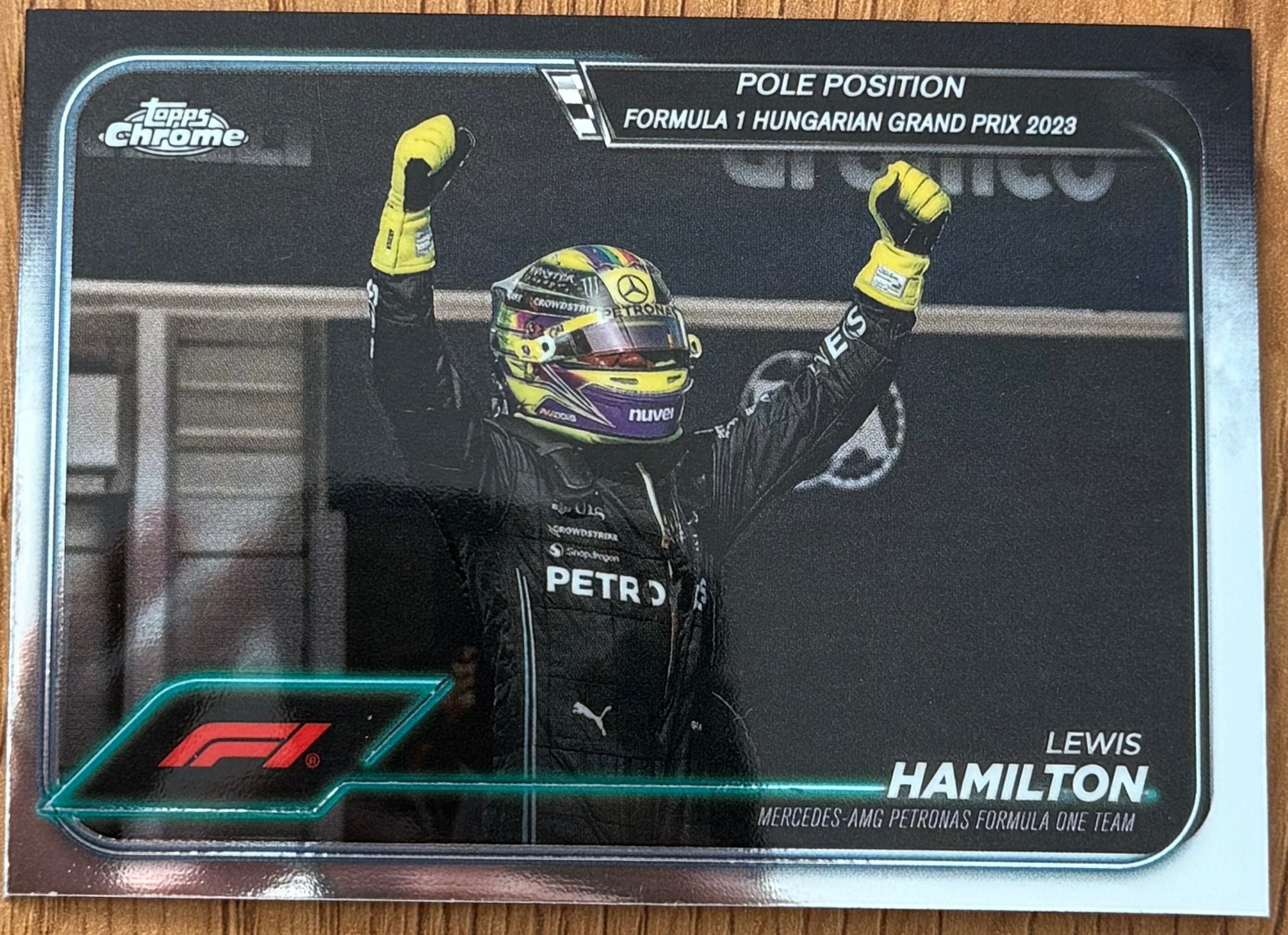 Topps Chrome F1 2024 – #158 Lewis Hamilton – Pole Position – Hungarian Grand Prix
