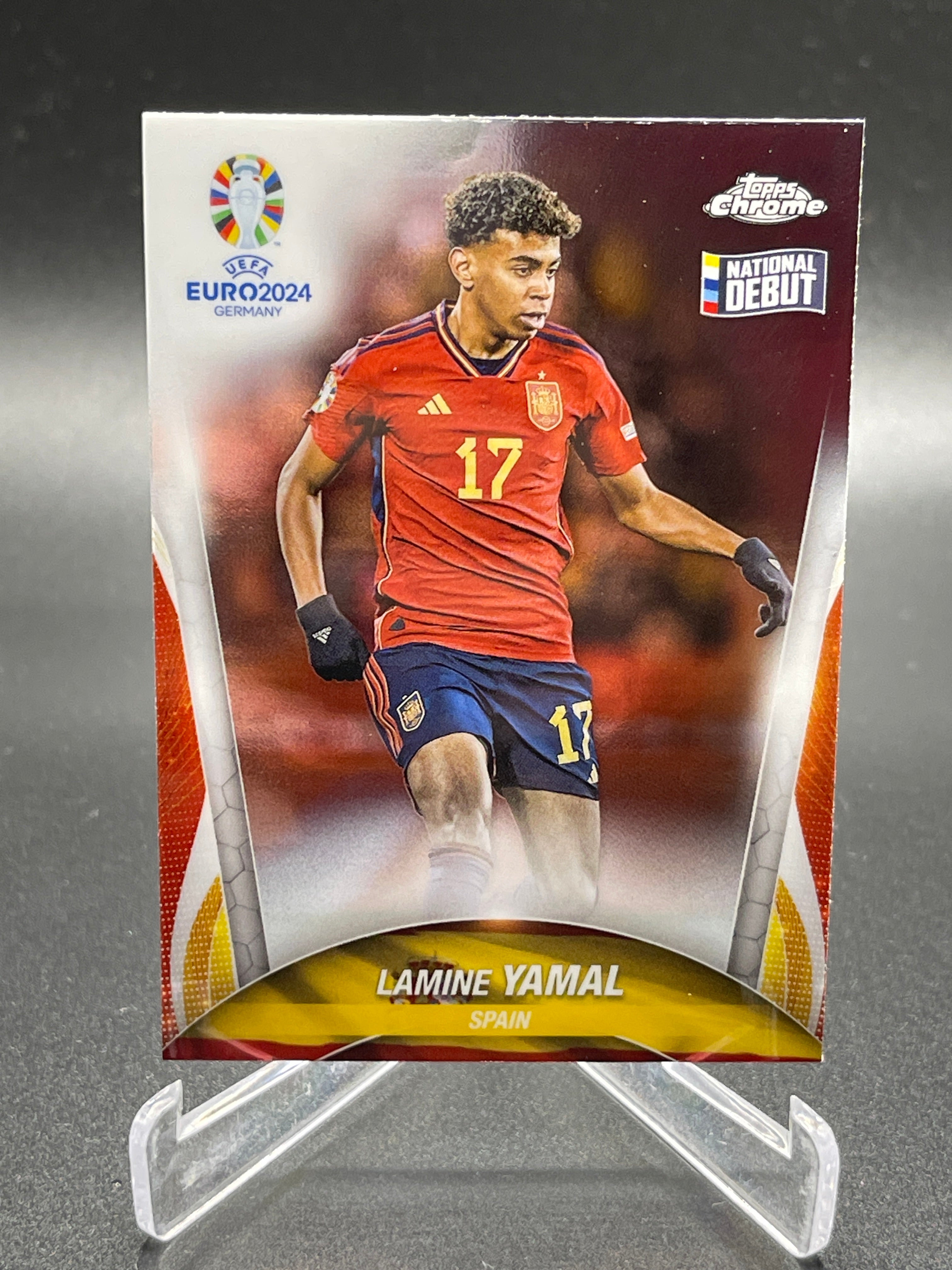 Lamine Yamal Refractor #17 Topps Chrome UEFA EURO 2024 Spania