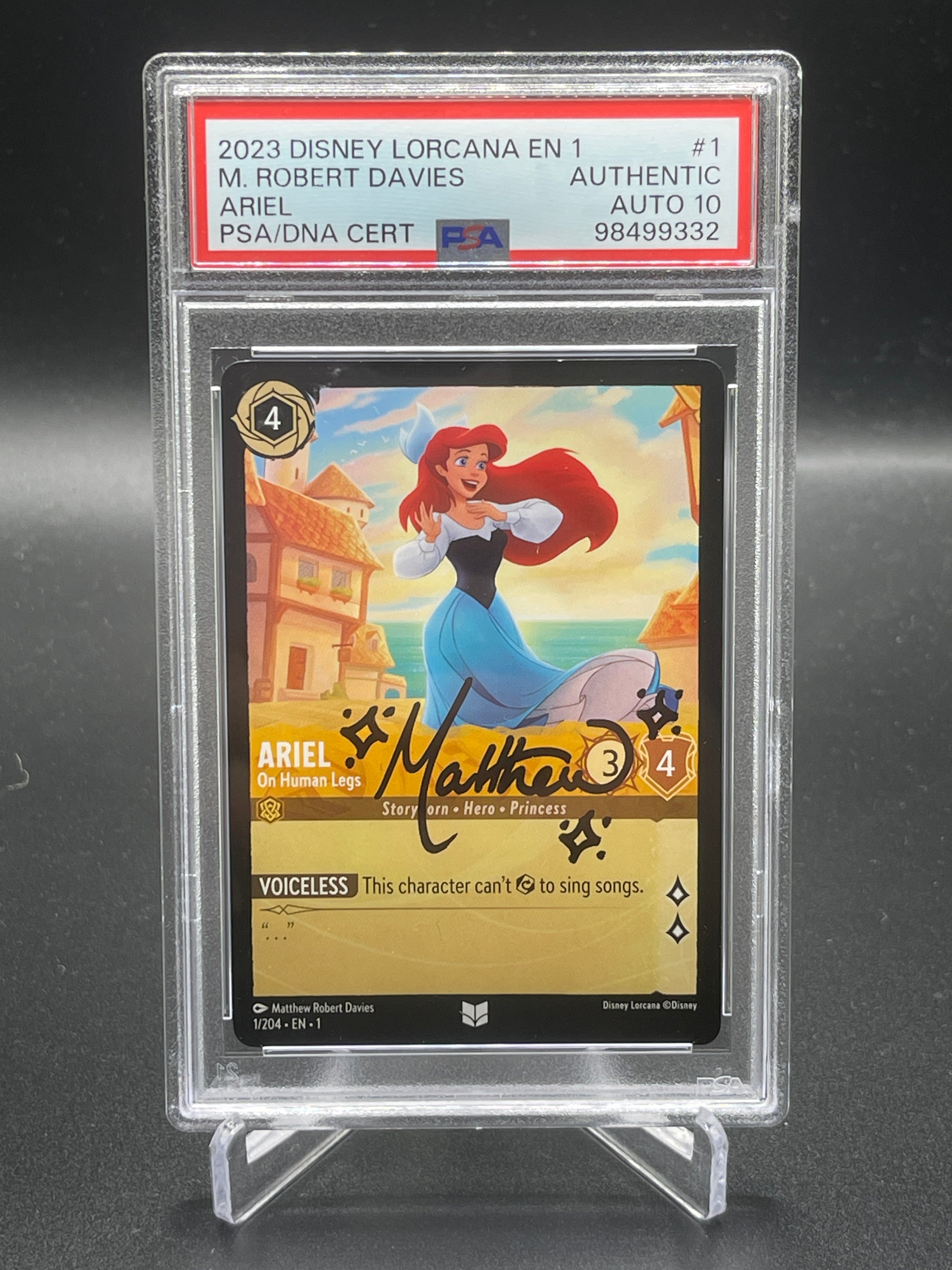 2023 Disney Lorcana M. Robert Daview Ariel Auto 10 PSA (98499332)