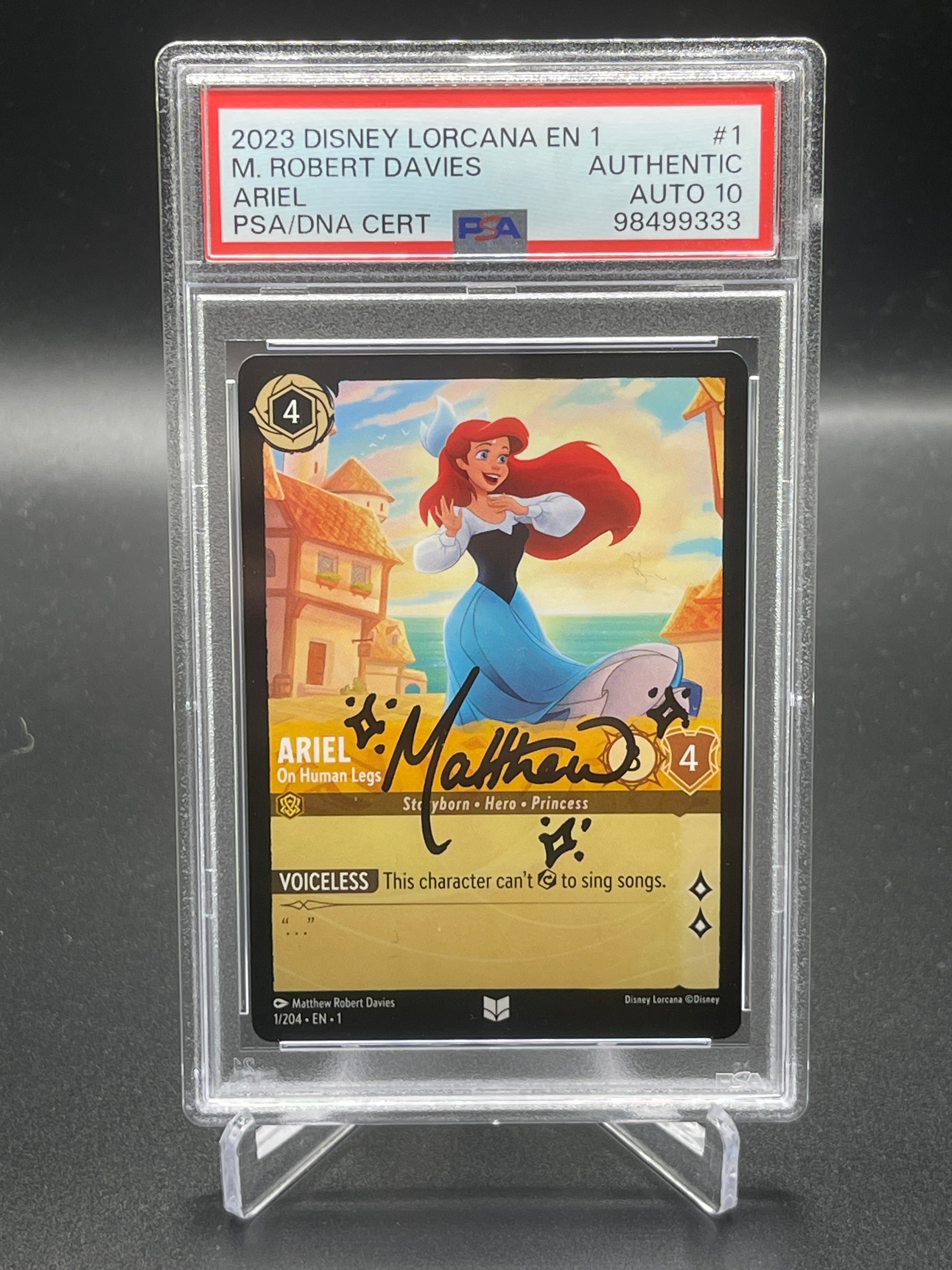 2023 Disney Lorcana M. Robert Daview Ariel Auto 10 PSA (98499333)