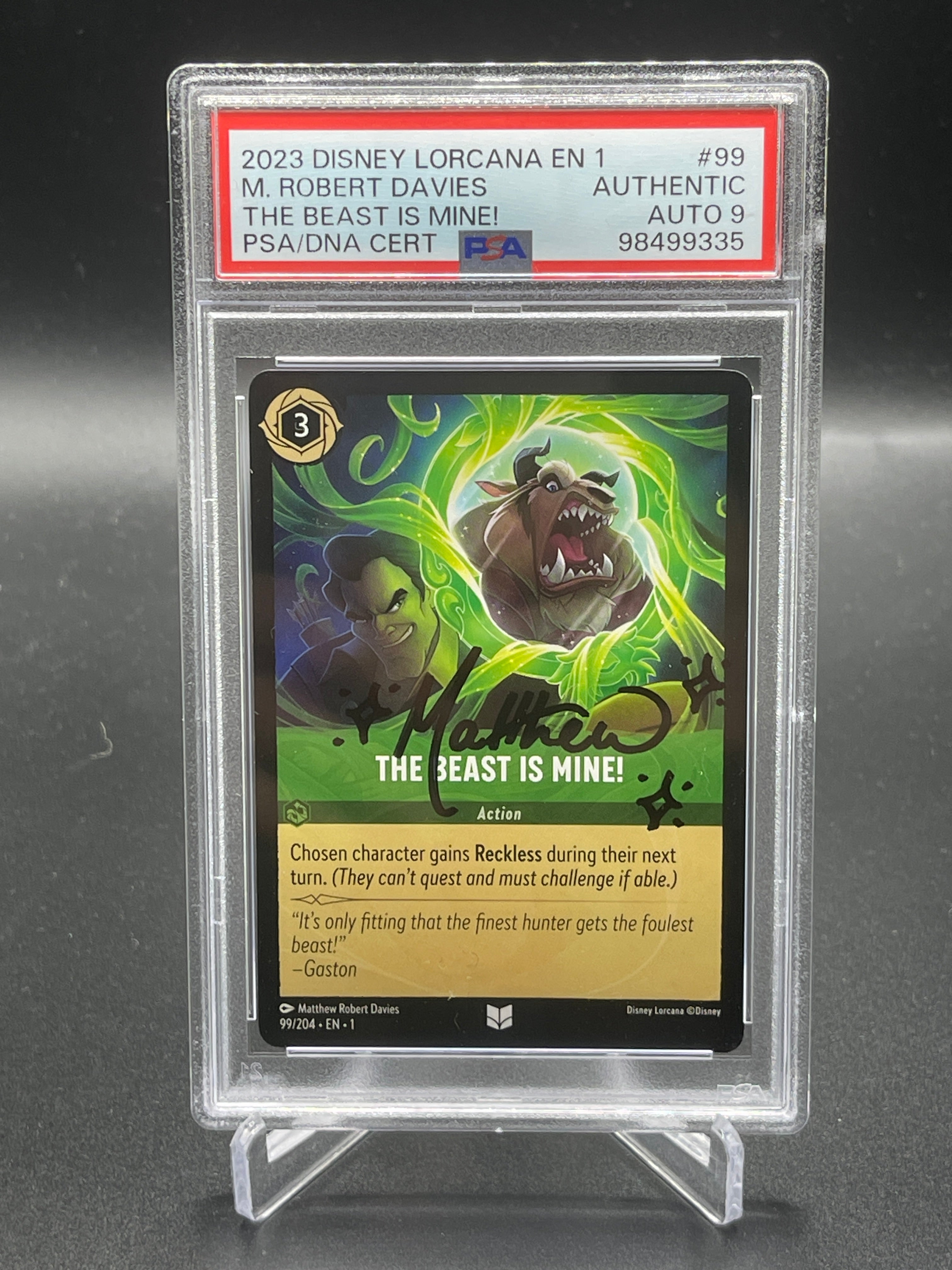 2023 Disney Lorcana EN 1 #99 M. Robert Davies The Beast Is Mine! Auto 9 (98499335)