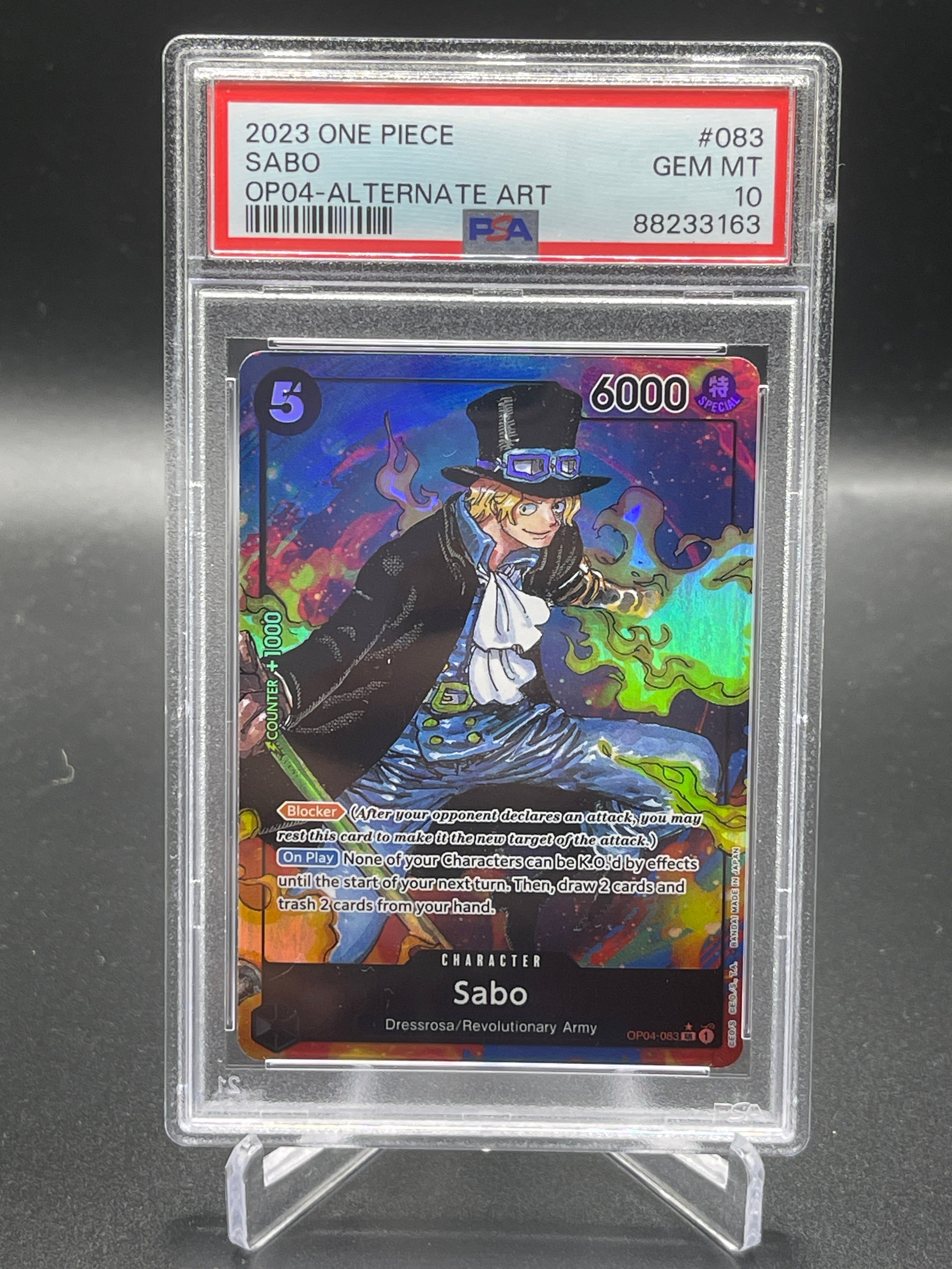 2023 One Piece #083 Sabo 0P04 Gem Mint 10 PSA (88233163)