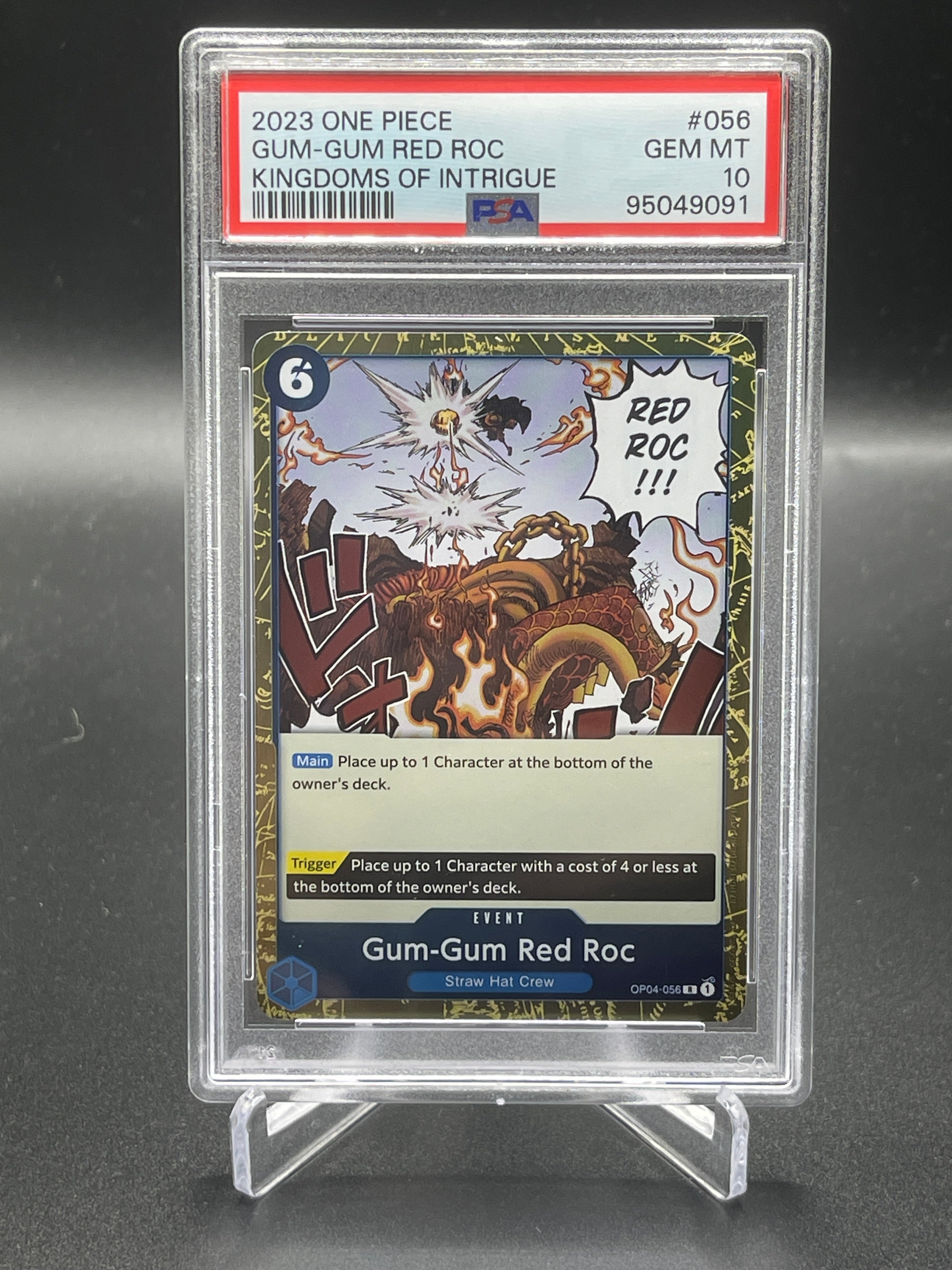 2023 One Piece Gum-Gum Red Roc #056 Kingdoms Of Intrigue Gem Mint 10 PSA (95049091)