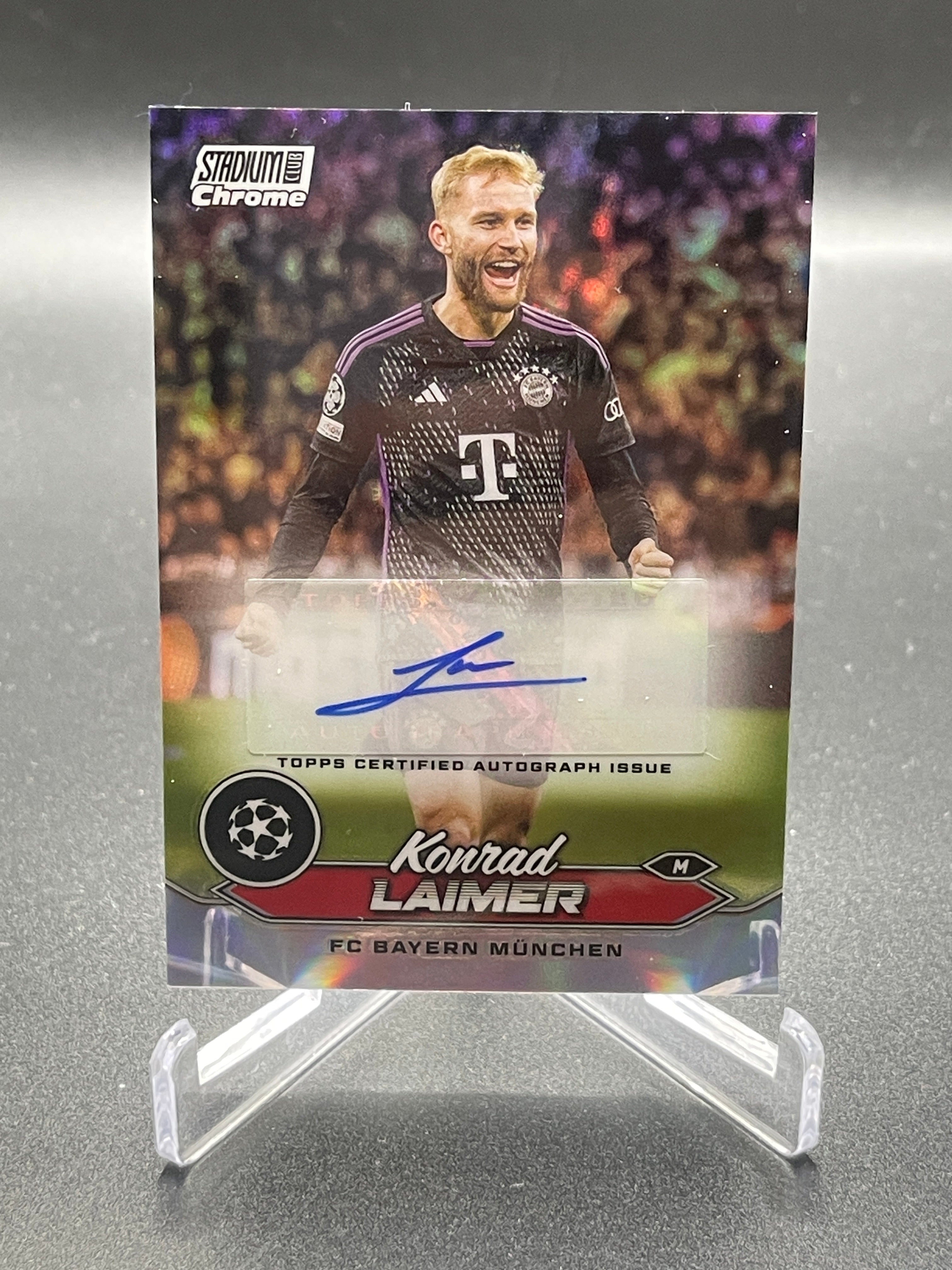 Topps Stadium UCC 2023-24 Konrad Laimer Auto CA-KL Bayern Munchen