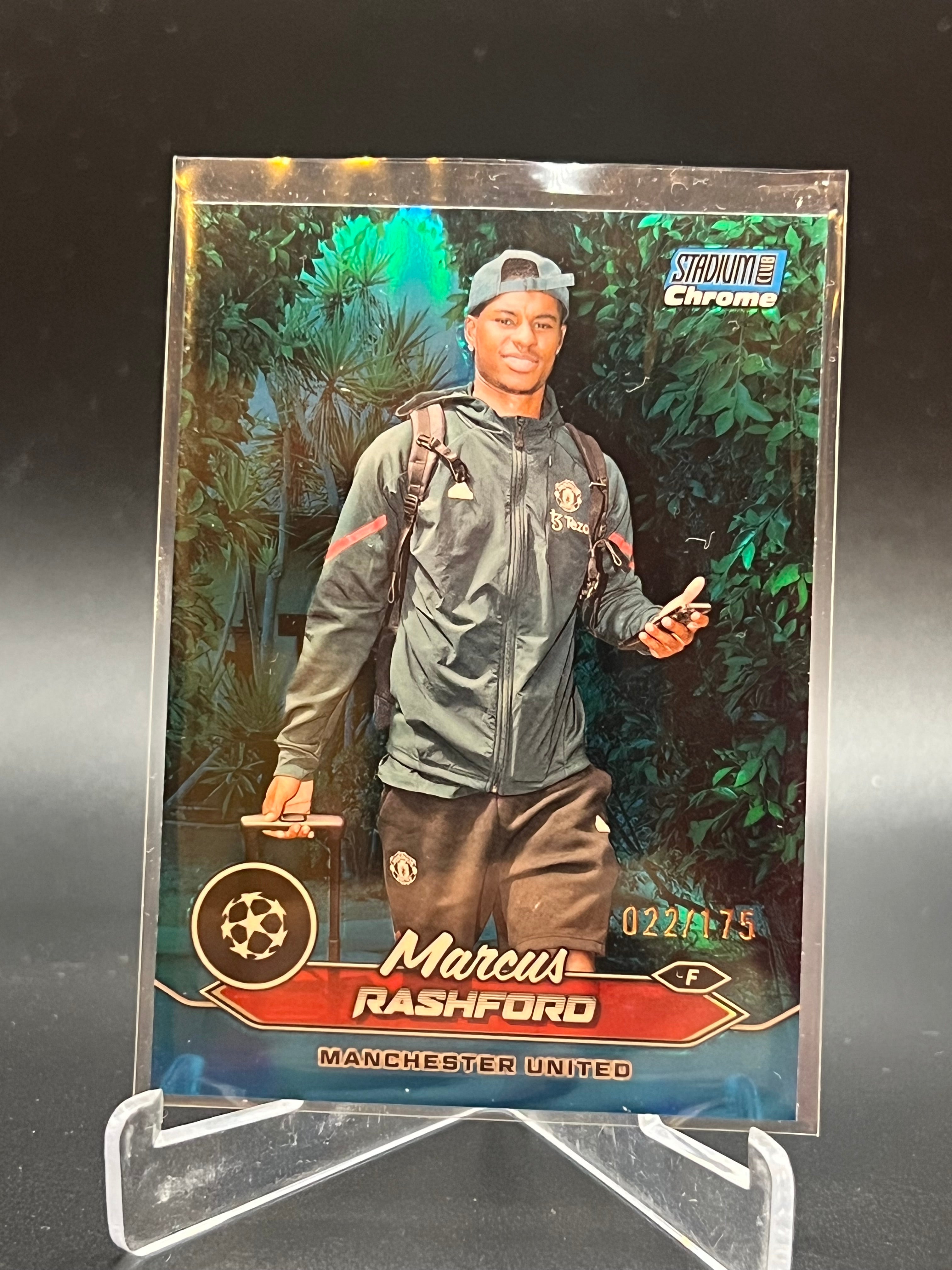 Marcus Rashford /175 Topps Chrome Stadium Club UCL 23/24