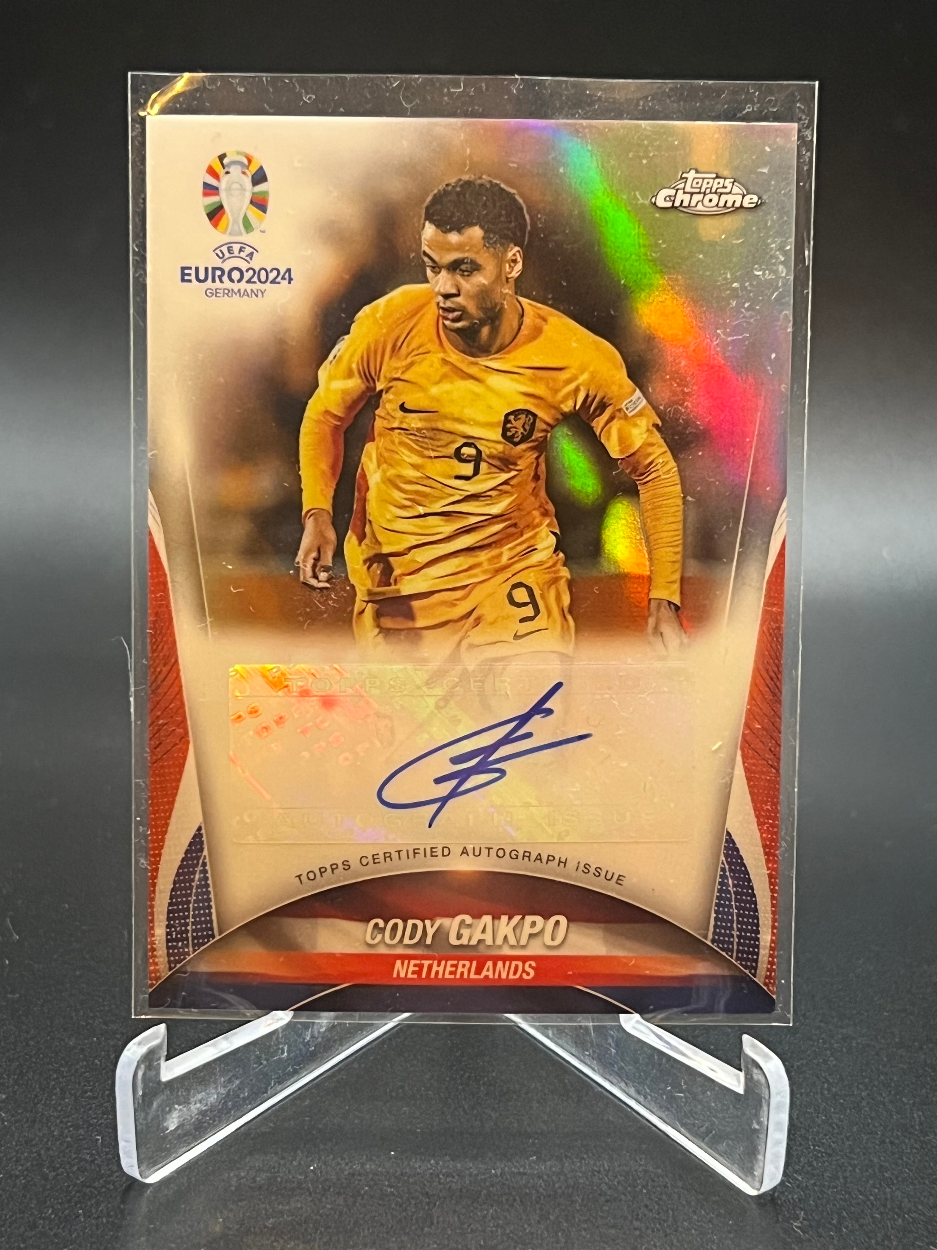 Cody Gakpo Auto Topps Chrome UEFA Euro 2024