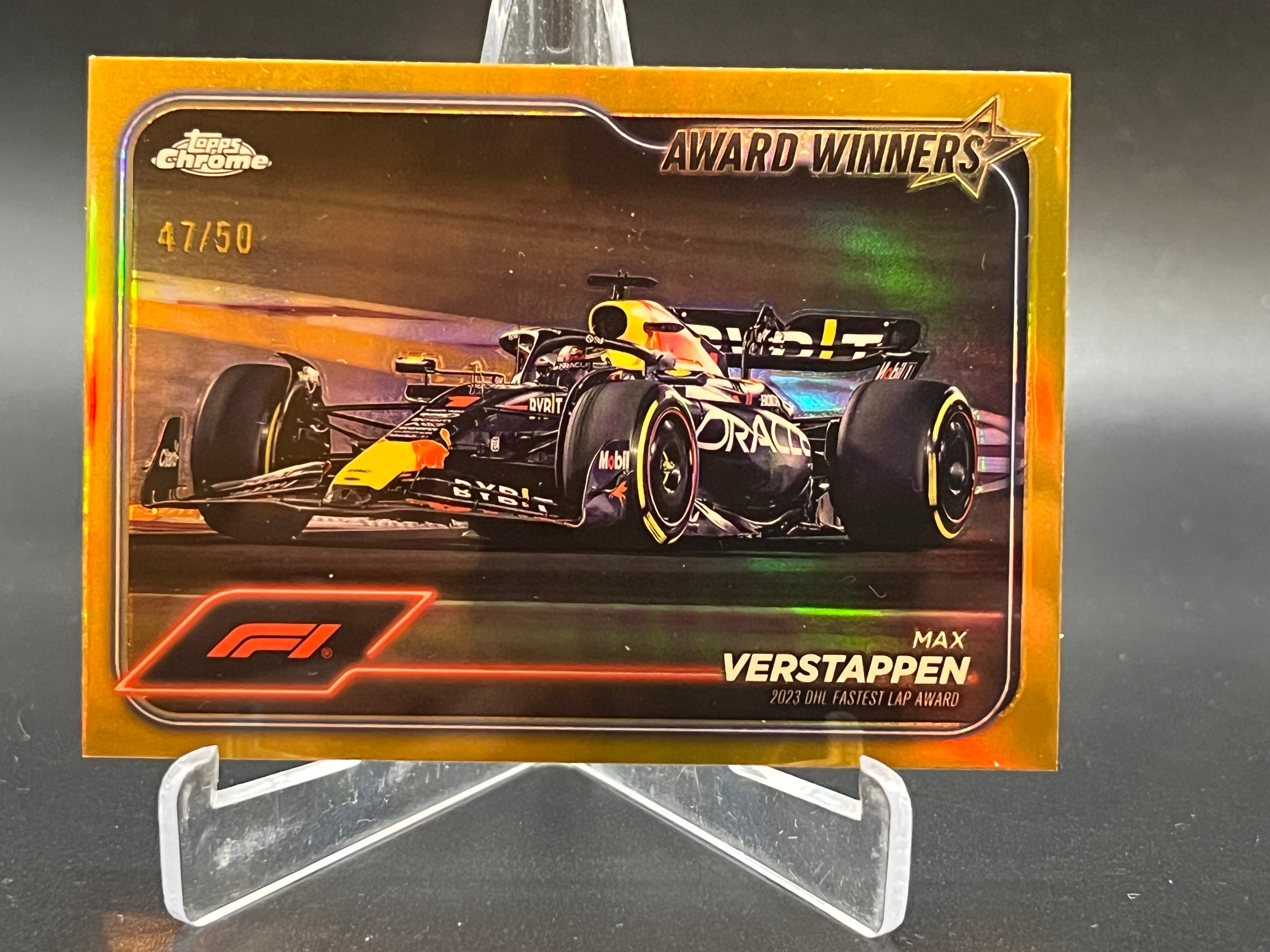 Max Verstappen /50 Topps Chrome Formula 1 Award Winners