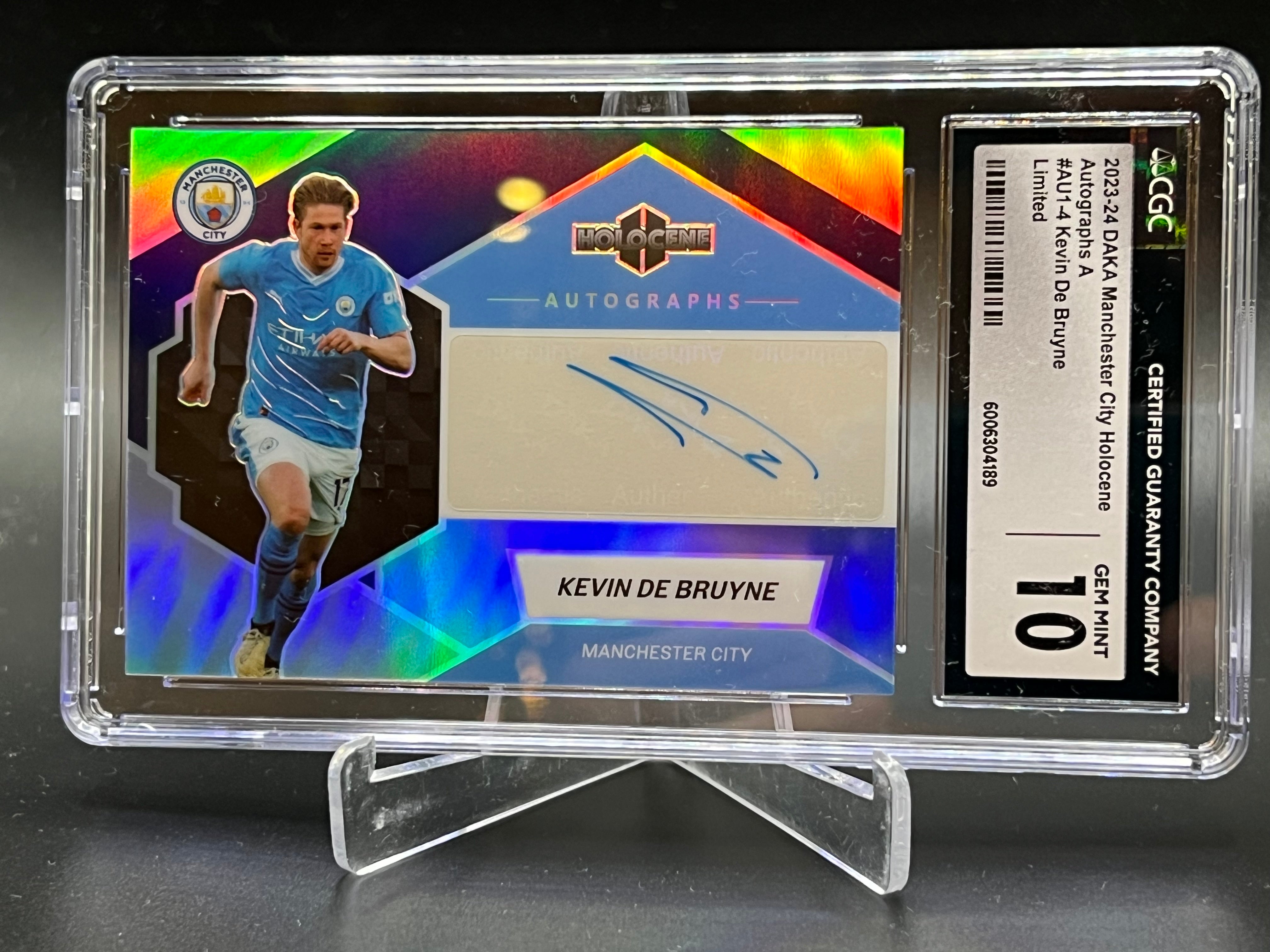 Kevin De Bruyne Auto /16 CGC 10 Gem Mint 2023-2024 DAKA Manchester City Holocene Autographs A