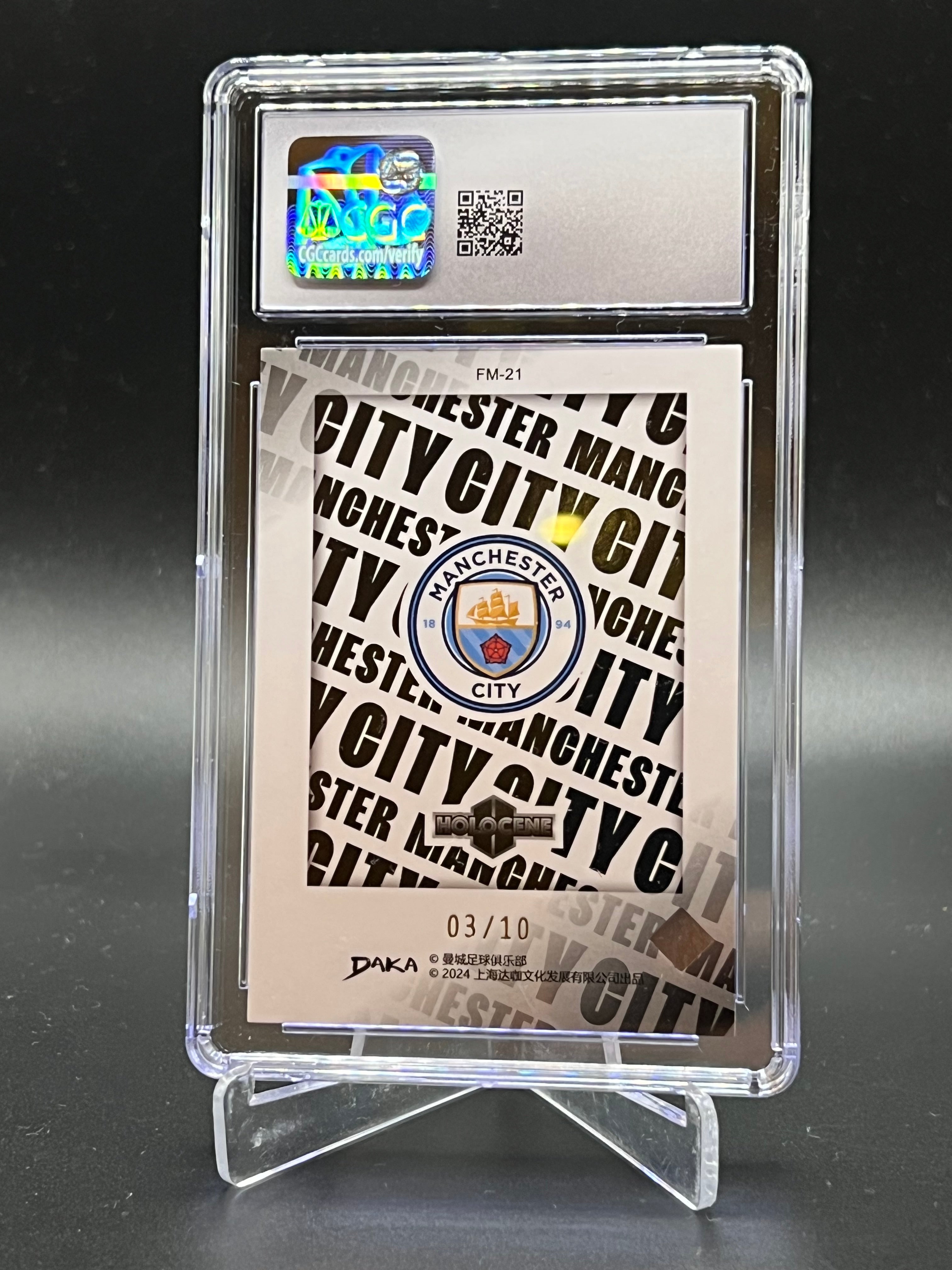 Matheus Nunes /10 CGC 10 Gem Mint 2023-2024 DAKA Manchester City Holocene Back on the field